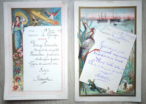 Lot beaux menu paquebot - lot,