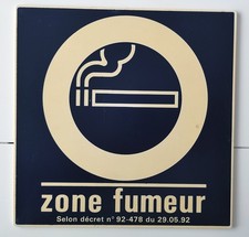 Ancien panneau en PVC Zone