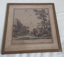 jeu de hasard ancien gravure eau forte Lancret le cochonnet jeu du juif Crepy