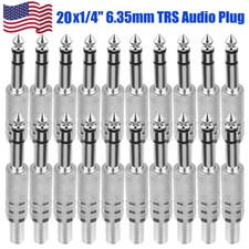 20 Pack 1/4" Male Stereo Audio