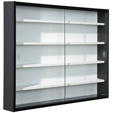 COLLECT N&B - Vitrine Murale 5 Compartiments Noire et Blanche
