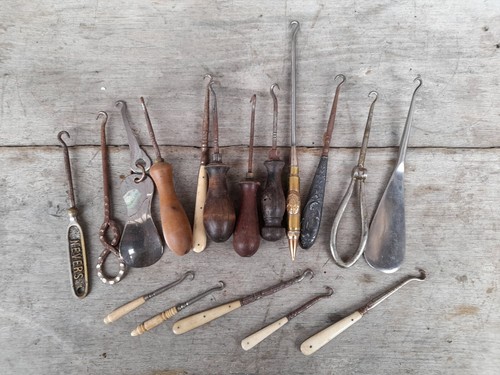 Lot tire bottes ancien - bottes, 1900