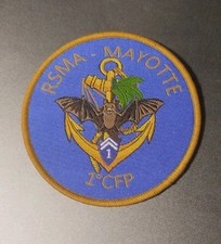 écusson TDM Troupes De Marine RSMA Mayotte 1°CFP Bleu