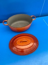 DRU HOLLANDE IDEM  LE CREUSET Cocotte EN Fonte Ovale Vintage Orange