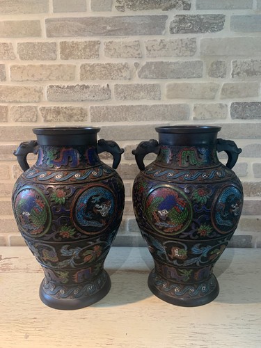 Paire grands vases chinois - de,