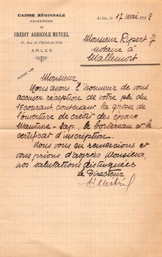 1922 credit agricole - 1922, mutuel