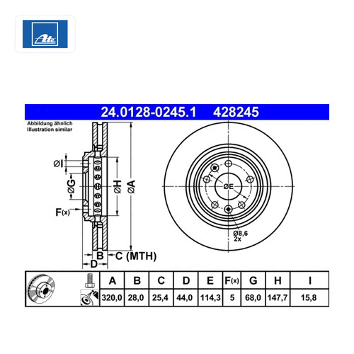 Lot disques frein ate - lot, 2
