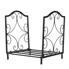 Porte-Bûches en Fer Forgé avec Poignée Charge Max 60 kg de Bois Range-bûche pou