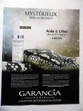 PUBLICITE-ADVERTISING :  GARANCIA Mystérieux  2016 Cosmétique - Serpent