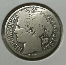 PEU COURANTE **** 1 FRANC CERES 1872 A ****