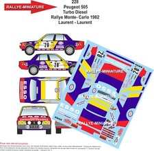 DECALS 1/18 REF 0228 PEUGEOT