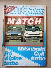 AB17 revue Auto Hebdo 1982 N°342 Match R5 Alpine Turbo - Mitsubishi Colt Turbo