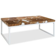 Teck Table Basse Résine