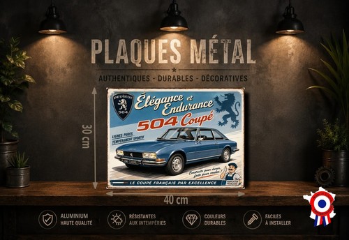 Plaque métal vintage - , peugeot