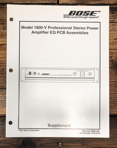Bose model 1800v 1800 - bose,