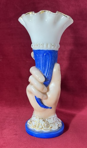 Milk slag glass vase main - milk,