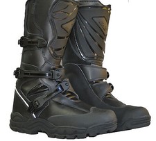 BOTTES EN CUIR NOIR RKSPORTS