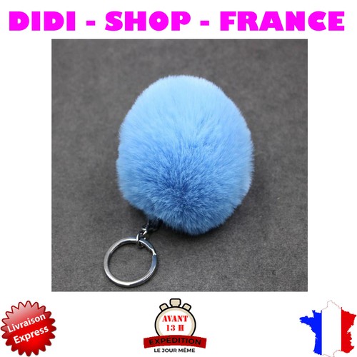 Porte clé pompon - clé, fourrure