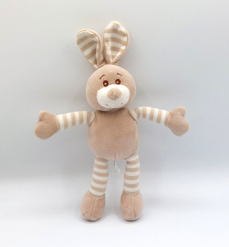 Peluche doudou lapin beige