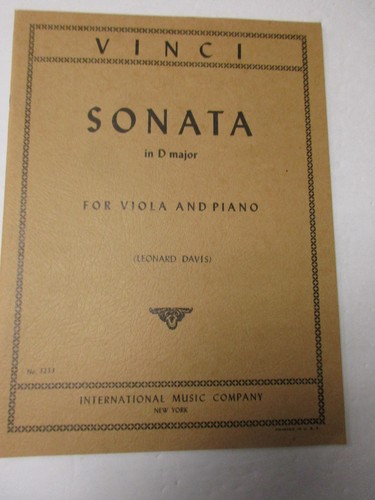 Leonardo vinci sonata d - vinci,