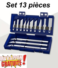 Coffret cutter de Précision 13Pcs Découpe Papier, Vinyle, Bois, Carton, Maquette