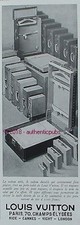 PUBLICITE LOUIS VUITTON MALLE ARMOIRE VALISE PORTE HABIT DE 1931 FRENCH AD PUB
