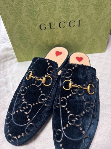 Mules gucci velvet horsebit - velvet,