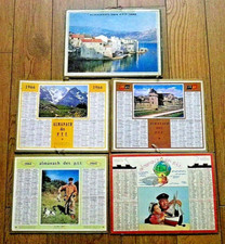 Almanach PTT Calendriers 1963, 64, 65, 66, 68 Ile de Bréhat, St Florent Corse