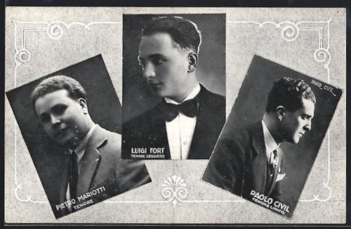 Carte postale chanteur