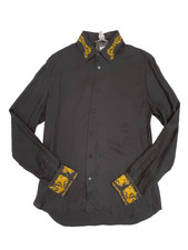 Chemise de style baroque noir