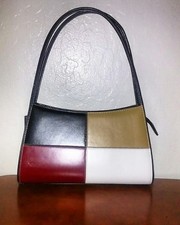 Vani Handbags Black/Red/Brown/White Handbag