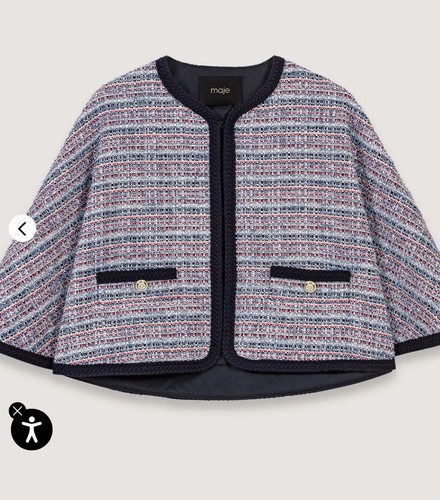 New maje tweed cape - tweed,