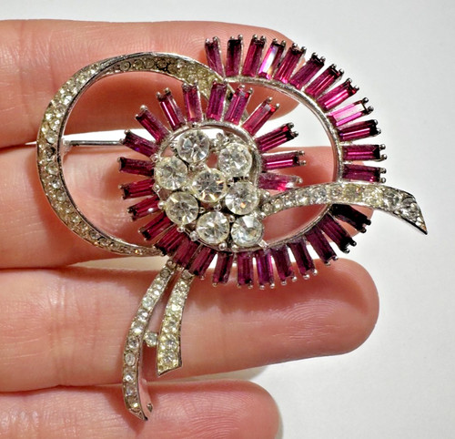 Broche fleur ruban - broche, en