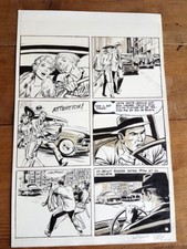 GÉRALD FORTON  MAGNIFIQUE PLANCHE ORIGINALE " DAN GÉRONIMO " DÉDICACÉE & DATÉE