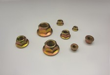 Flasque Tout Métal Écrous De Blocage 10.9 Jaune Zingué Filetage Régulier Et Fin