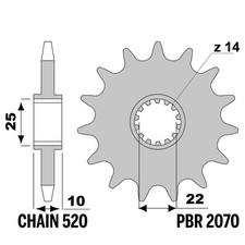 TM ENDURO 300 2005-2006 pignon