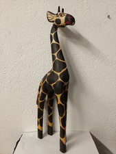 Girafe en bois - Peinte - 50
