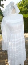 Robe de communion 1930 avec noeud et voile - trés bel état