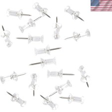100 Clear Plastic Head Push