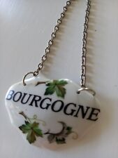 VIN Etiquette porcelaine CHAMPS elysees Paris Bourgogne Bistrot art la table 