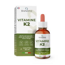 Bandini® Vitamine K2 30ml MK-7 | 200 µg par goutte | Huile d olive vierge extra