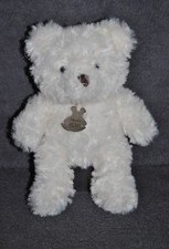 🍀  Doudou Ours HISTOIRE D'OURS HO1436 Blanc Peluche 22 Cm NEUF