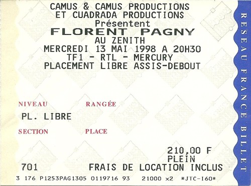 Rare ticket concert - ticket, de