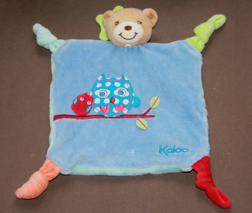 Doudou kaloo ours - doudou, bleu