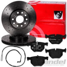 BREMBO Perforé Disques de Frein + Revêtements Arrière Convient pour BMW 3er E90