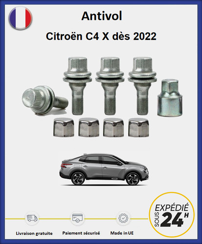 Ecrous antivol roues - ecrous, de