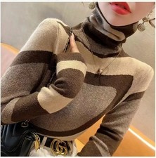 Pull Col Roulé Femme Tricoté