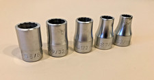 Jeu de 5 douilles anglaise  FACOM  3/8  7/16  1/2  19/32  5/8 entrainement 1/2"