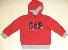 GAP L/S RED W/GRAY PULLOVER
