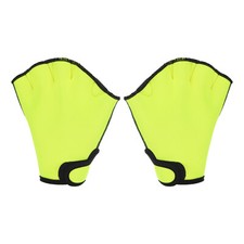 Palmés Nage Gants, Unisexe Natation Résistance Gants Eau Résistance M, Jaune